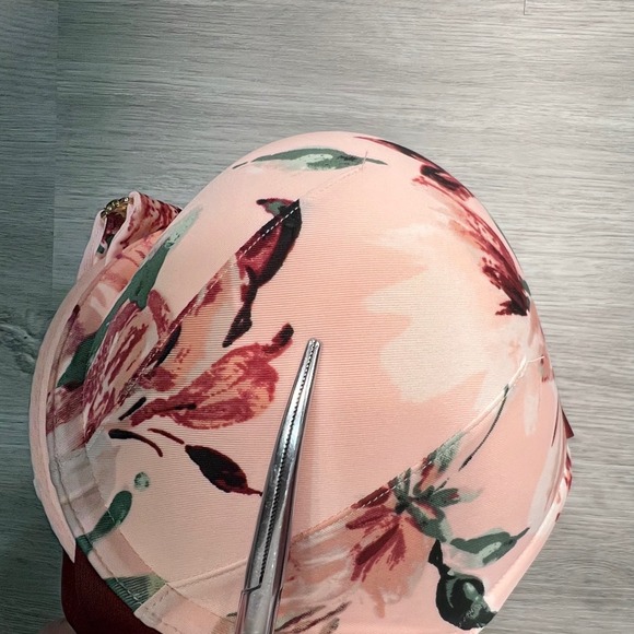 Cacique Pink Floral Boost Plunge Bra Front Closure 42C - Picture 7 of 10